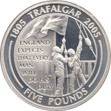 2005 SILVER PROOF FIVE POUNDS GIBRALTAR Ref.23 - SILVER WORLD COINS - Cambridgeshire Coins