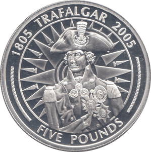 2005 SILVER PROOF FIVE POUNDS TRAFALGAR - £5 Silver Proof - Cambridgeshire Coins