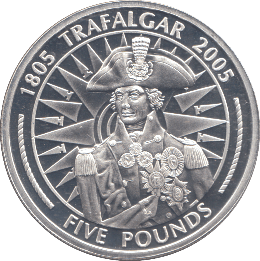 2005 SILVER PROOF FIVE POUNDS TRAFALGAR - £5 Silver Proof - Cambridgeshire Coins