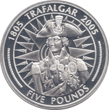 2005 SILVER PROOF FIVE POUNDS TRAFALGAR - £5 Silver Proof - Cambridgeshire Coins