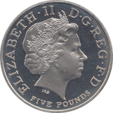 2005 SILVER PROOF FIVE POUNDS UK - SILVER WORLD COINS - Cambridgeshire Coins