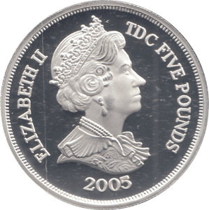 2005 SILVER PROOF FIVE POUND - SILVER WORLD COINS - Cambridgeshire Coins
