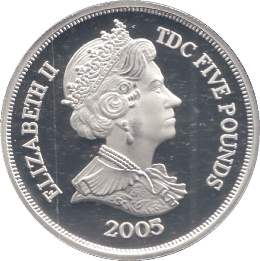 2005 SILVER PROOF FIVE POUND - SILVER WORLD COINS - Cambridgeshire Coins