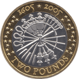 2005 SILVER PROOF GUNPOWDER PLOT TWO POUNDS - SILVER WORLD COINS - Cambridgeshire Coins