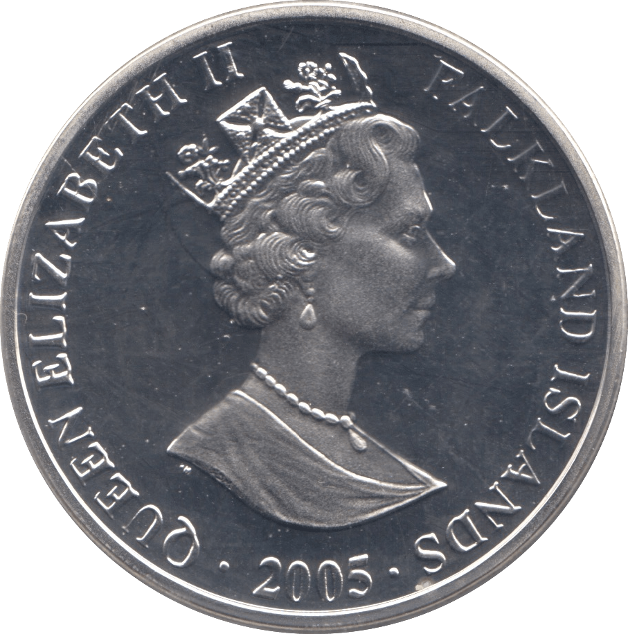 2005 SILVER PROOF HORATIO NELSON COMMEMORATIVE CROWN FALKLAND ISLANDS - SILVER WORLD COINS - Cambridgeshire Coins