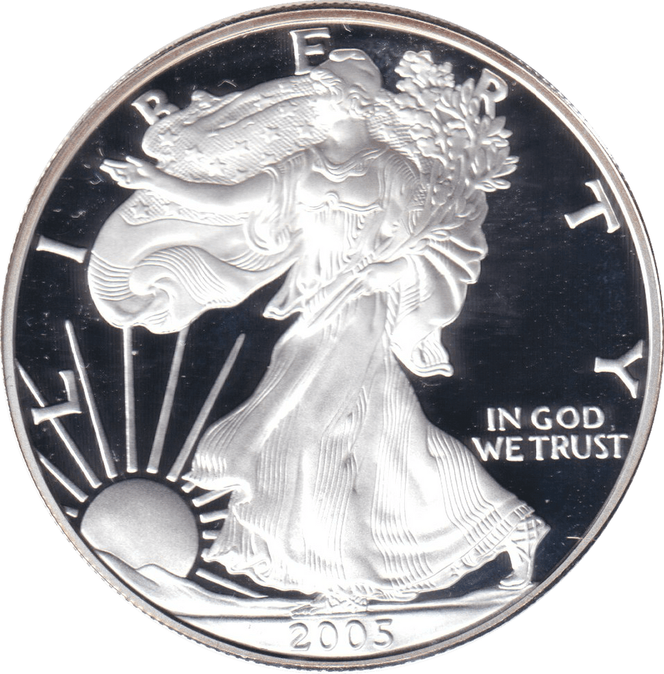 2005 SILVER PROOF LIBERTY DOLLAR USA - SILVER WORLD COINS - Cambridgeshire Coins