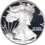2005 SILVER PROOF LIBERTY DOLLAR USA - SILVER WORLD COINS - Cambridgeshire Coins