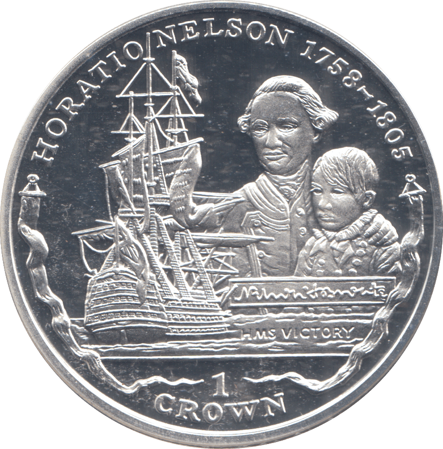 2005 SILVER PROOF ONE CROWN FALKLAN ISLANDS - SILVER WORLD COINS - Cambridgeshire Coins