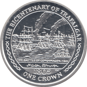2005 SILVER PROOF ONE CROWN ISLE OF MAN - SILVER WORLD COINS - Cambridgeshire Coins