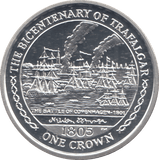 2005 SILVER PROOF ONE CROWN ISLE OF MAN - SILVER WORLD COINS - Cambridgeshire Coins