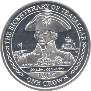 2005 SILVER PROOF ONE CROWN ISLE OF MAN - SILVER WORLD COINS - Cambridgeshire Coins