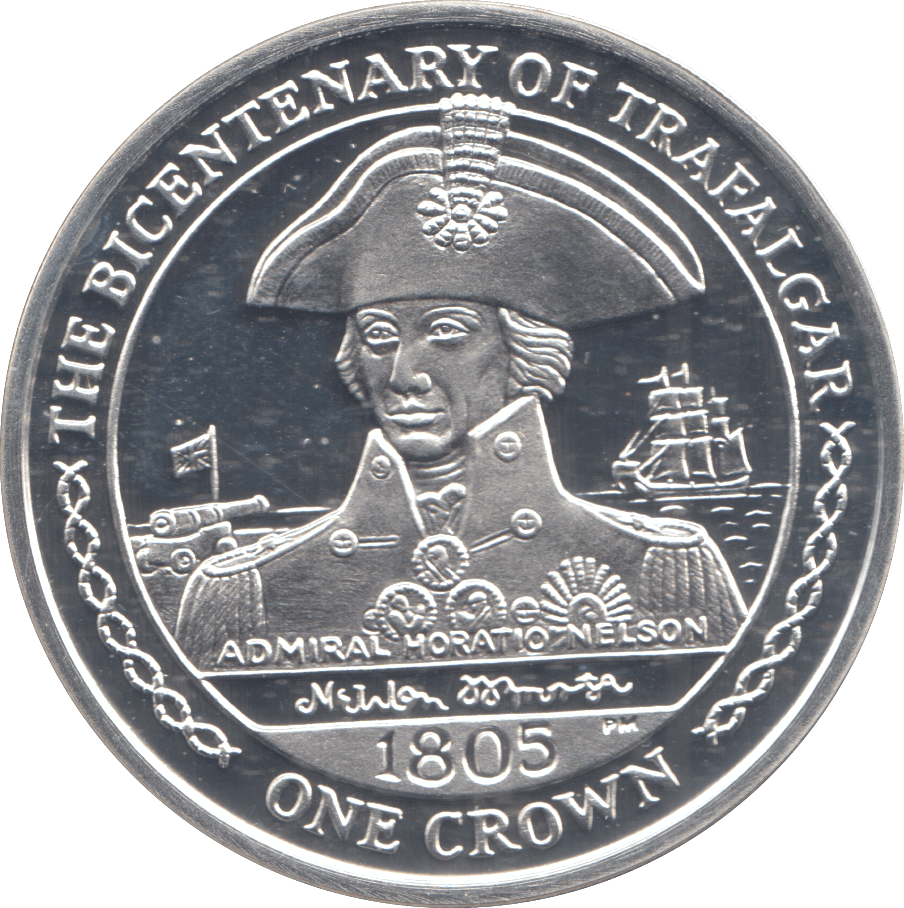 2005 SILVER PROOF ONE CROWN ISLE OF MAN - SILVER WORLD COINS - Cambridgeshire Coins