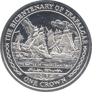 2005 SILVER PROOF ONE CROWN ISLE OF MAN - SILVER WORLD COINS - Cambridgeshire Coins