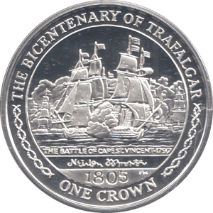 2005 SILVER PROOF ONE CROWN ISLE OF MAN - SILVER WORLD COINS - Cambridgeshire Coins