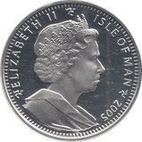 2005 SILVER PROOF ONE CROWN ISLE OF MAN - SILVER WORLD COINS - Cambridgeshire Coins