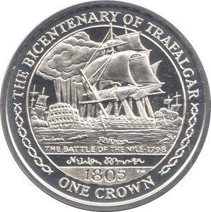 2005 SILVER PROOF ONE CROWN ISLE OF MAN - SILVER WORLD COINS - Cambridgeshire Coins