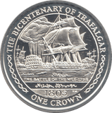 2005 SILVER PROOF ONE CROWN ISLE OF MAN - SILVER WORLD COINS - Cambridgeshire Coins