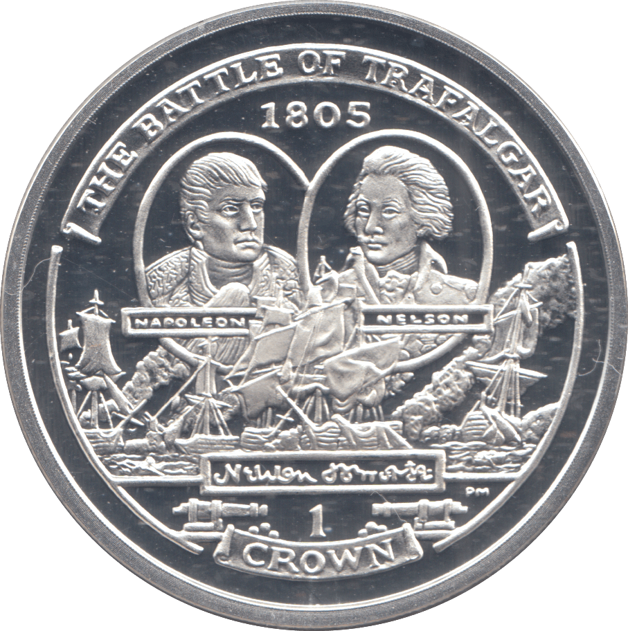 2005 SILVER PROOF ONE CROWN ISLE OF MAN - SILVER WORLD COINS - Cambridgeshire Coins