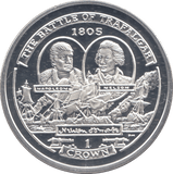 2005 SILVER PROOF ONE CROWN ISLE OF MAN - SILVER WORLD COINS - Cambridgeshire Coins