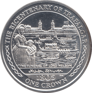 2005 SILVER PROOF ONE CROWN ISLE OF MAN - SILVER WORLD COINS - Cambridgeshire Coins