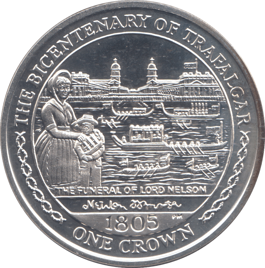 2005 SILVER PROOF ONE CROWN ISLE OF MAN - SILVER WORLD COINS - Cambridgeshire Coins