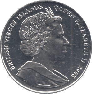 2005 SILVER PROOF ONE DOLLAR BRITISH VIRGIN ISLANDS - SILVER WORLD COINS - Cambridgeshire Coins