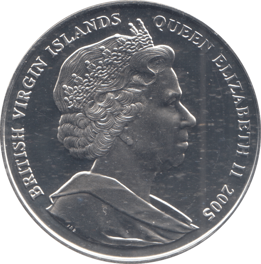 2005 SILVER PROOF ONE DOLLAR BRITISH VIRGIN ISLANDS - SILVER WORLD COINS - Cambridgeshire Coins