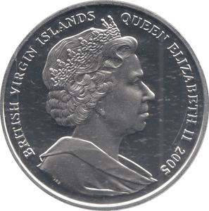 2005 SILVER PROOF ONE DOLLAR BRITISH VIRGIN ISLANDS - SILVER WORLD COINS - Cambridgeshire Coins