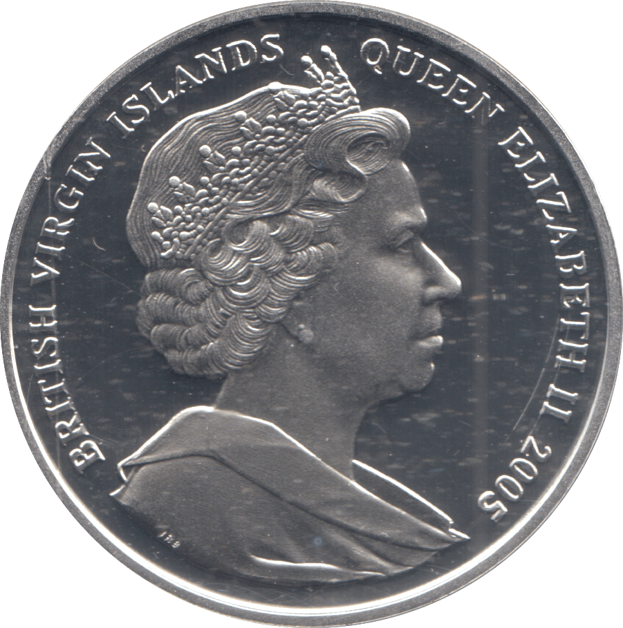 2005 SILVER PROOF ONE DOLLAR BRITISH VIRGIN ISLANDS - SILVER WORLD COINS - Cambridgeshire Coins