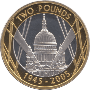 2005 SILVER PROOF ST PAULS CATHEDRAL TWO POUNDS - SILVER WORLD COINS - Cambridgeshire Coins