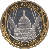 2005 SILVER PROOF ST PAULS CATHEDRAL TWO POUNDS - SILVER WORLD COINS - Cambridgeshire Coins