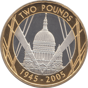 2005 SILVER PROOF ST PAULS CATHEDRAL TWO POUNDS - SILVER WORLD COINS - Cambridgeshire Coins