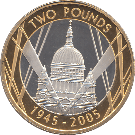 2005 SILVER PROOF ST PAULS CATHEDRAL TWO POUNDS - SILVER WORLD COINS - Cambridgeshire Coins
