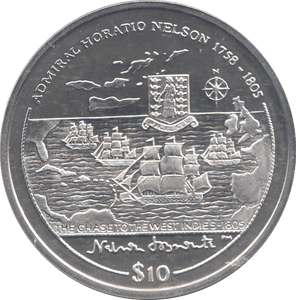 2005 SILVER PROOF TEN DOLLARS BRITISH VIRGIN ISLANDS - SILVER WORLD COINS - Cambridgeshire Coins