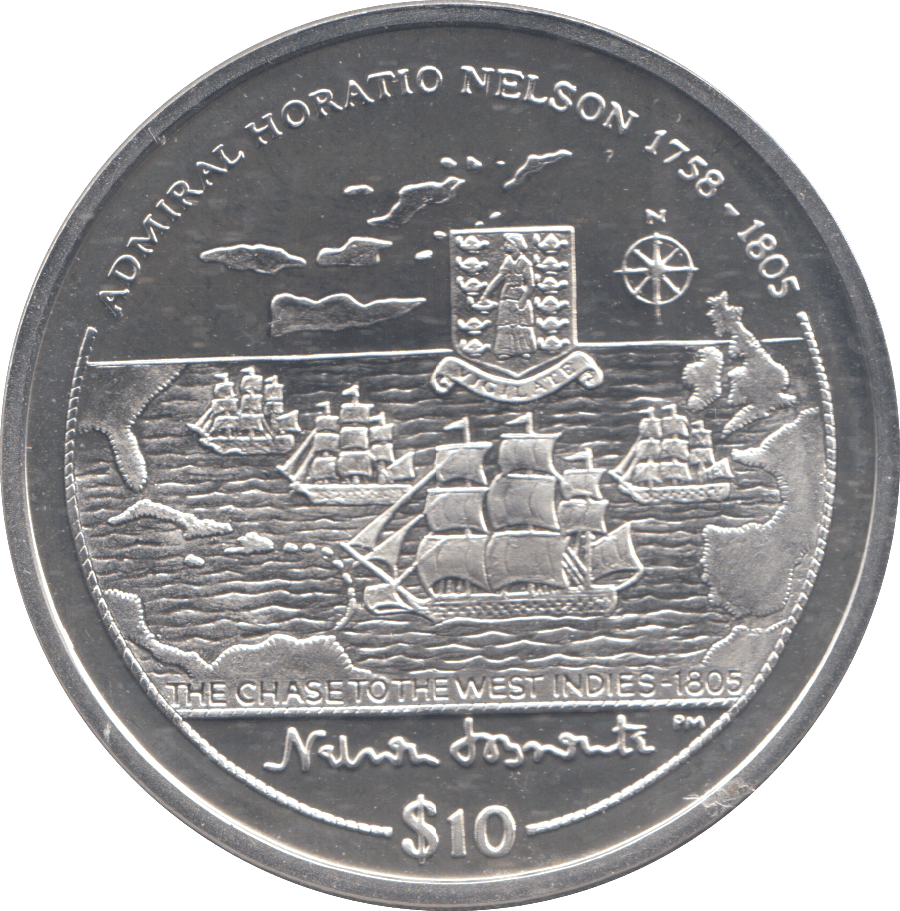 2005 SILVER PROOF TEN DOLLARS BRITISH VIRGIN ISLANDS - SILVER WORLD COINS - Cambridgeshire Coins