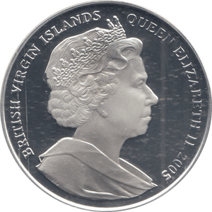 2005 SILVER PROOF TEN DOLLARS BRITISH VIRGIN ISLANDS - SILVER WORLD COINS - Cambridgeshire Coins