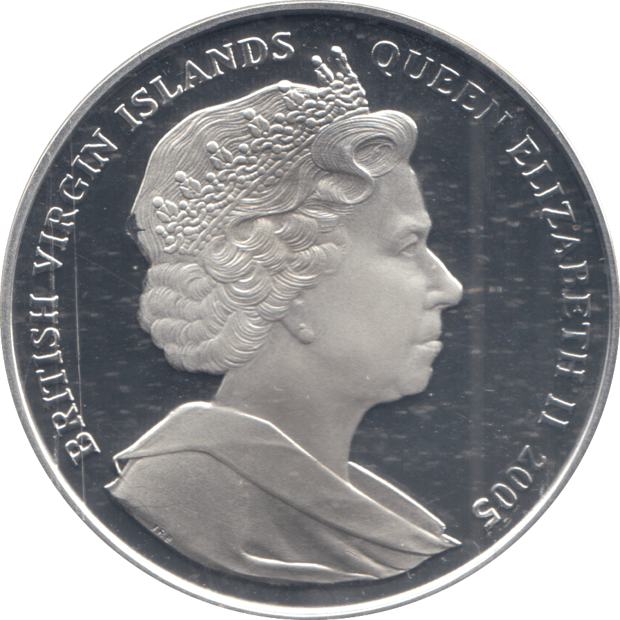 2005 SILVER PROOF TEN DOLLARS BRITISH VIRGIN ISLANDS - SILVER WORLD COINS - Cambridgeshire Coins