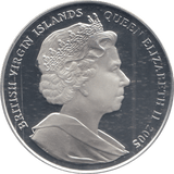2005 SILVER PROOF TEN DOLLARS BRITISH VIRGIN ISLANDS - SILVER WORLD COINS - Cambridgeshire Coins