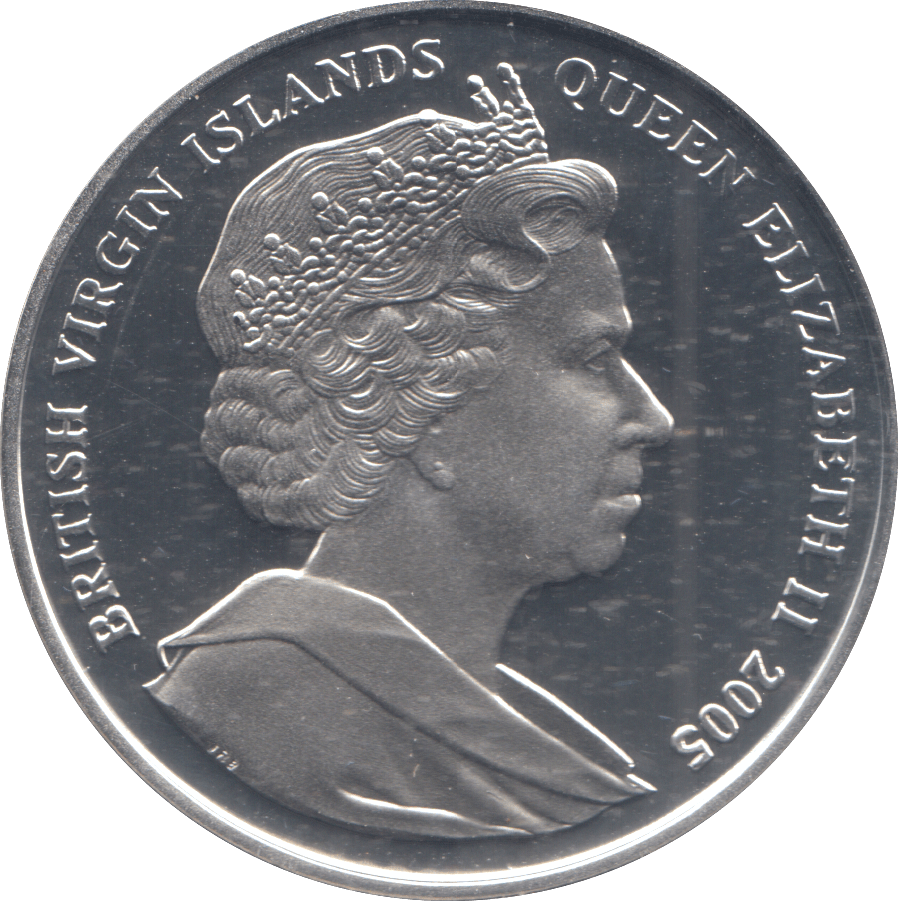 2005 SILVER PROOF TEN DOLLARS BRITISH VIRGIN ISLANDS - SILVER WORLD COINS - Cambridgeshire Coins