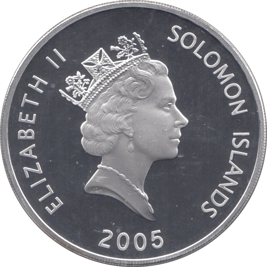 2005 SILVER PROOF TWENTY DOLLARS SOLOMON ISLANDS - SILVER WORLD COINS - Cambridgeshire Coins