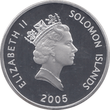 2005 SILVER PROOF TWENTY DOLLARS SOLOMON ISLANDS - SILVER WORLD COINS - Cambridgeshire Coins