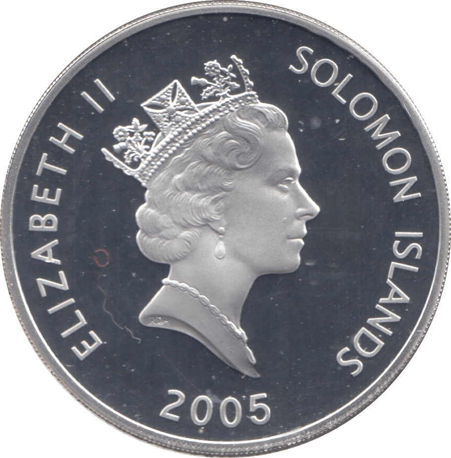 2005 SILVER PROOF TWENTY DOLLARS SOLOMON ISLANDS - SILVER WORLD COINS - Cambridgeshire Coins