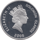 2005 SILVER PROOF TWENTY DOLLARS SOLOMON ISLANDS - SILVER WORLD COINS - Cambridgeshire Coins