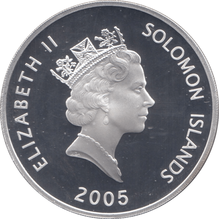 2005 SILVER PROOF TWENTY DOLLARS SOLOMON ISLANDS - SILVER WORLD COINS - Cambridgeshire Coins