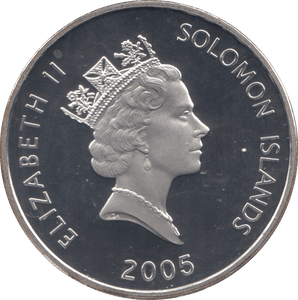 2005 SILVER PROOF TWENTY DOLLARS SOLOMON ISLANDS - SILVER WORLD COINS - Cambridgeshire Coins