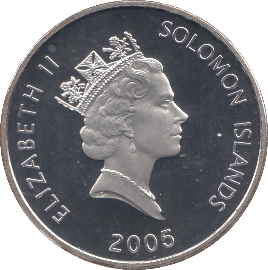 2005 SILVER PROOF TWENTY DOLLARS SOLOMON ISLANDS - SILVER WORLD COINS - Cambridgeshire Coins