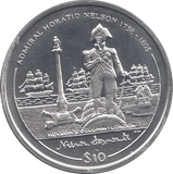 2005 SILVER TEN DOLLARS BRITISH VIRGIN ISLANDS - SILVER WORLD COINS - Cambridgeshire Coins