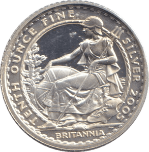 2005 SILVER TENTH OUNCE BRITANNIA 20 PENCE - SILVER WORLD COINS - Cambridgeshire Coins