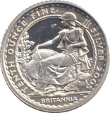 2005 SILVER TENTH OUNCE BRITANNIA 20 PENCE - SILVER WORLD COINS - Cambridgeshire Coins