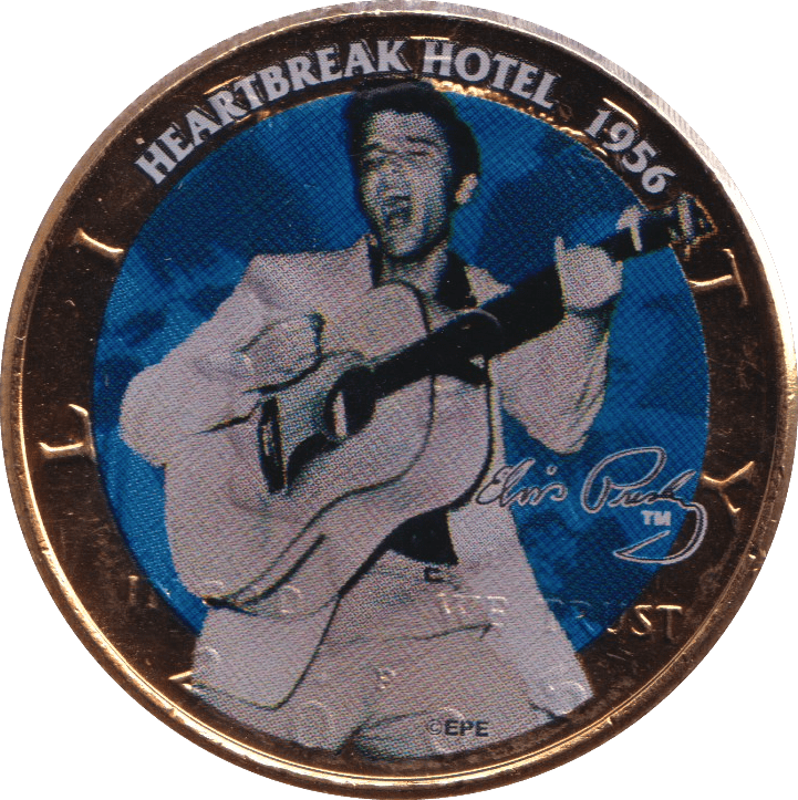2005 UNC HEARTBREAK HOTEL ELVIS PRESLEY HALF DOLLAR - WORLD COINS - Cambridgeshire Coins